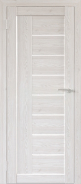 Межкомнатная дверь экошпон Юни Бона 07, Лиственница Сибиу (белое стекло)