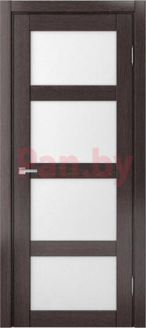 Межкомнатная дверь царговая экошпон МДФ Техно Профиль Dominika 124 Дуб серый (стекло белое)