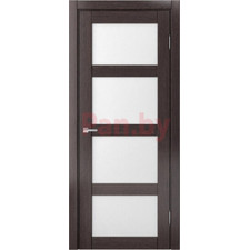 Межкомнатная дверь царговая экошпон МДФ Техно Профиль Dominika 124 Дуб серый (стекло белое)