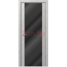 Межкомнатная дверь царговая экошпон МДФ Техно Профиль Dominika 200 Скай оук белый (триплекс черный)