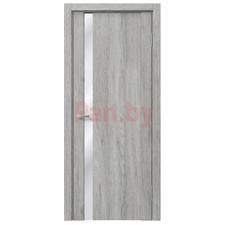Межкомнатная дверь царговая экошпон МДФ Техно Профиль Dominika 225 Magic серебро (стекло белое)