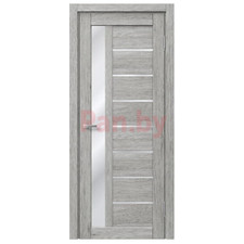 Межкомнатная дверь царговая экошпон МДФ Техно Профиль Dominika 425 Magic серебро (стекло белое)