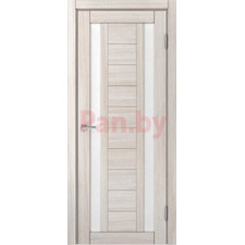 Межкомнатная дверь царговая экошпон МДФ Техно Профиль Dominika 400 Лиственница белая (стекло белое)