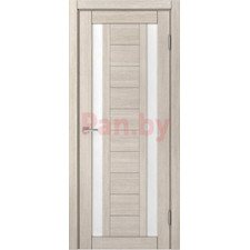 Межкомнатная дверь царговая экошпон МДФ Техно Профиль Dominika 400 Лиственница кремовая (лакомат, белое стекло)