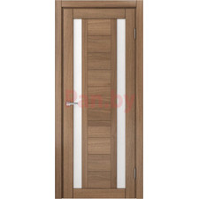 Межкомнатная дверь царговая экошпон МДФ Техно Профиль Dominika 400 Орех золотой (стекло белое)