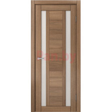 Межкомнатная дверь царговая экошпон МДФ Техно Профиль Dominika 400 Орех золотой (стекло кремовое)