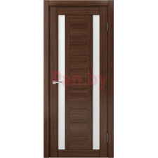 Межкомнатная дверь царговая экошпон МДФ Техно Профиль Dominika 400 Орех вела (стекло белое)
