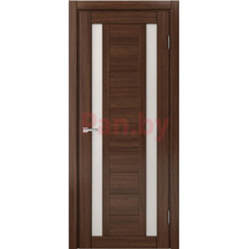 Межкомнатная дверь царговая экошпон МДФ Техно Профиль Dominika 400 Орех вела (стекло кремовое)