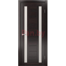 Межкомнатная дверь царговая экошпон МДФ Техно Профиль Dominika 400 Орех темный (стекло кремовое)
