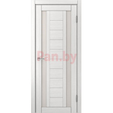 Межкомнатная дверь царговая экошпон МДФ Техно Профиль Dominika 400 Ясень белый (стекло кремовое)