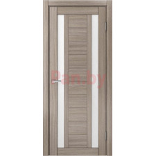 Межкомнатная дверь царговая экошпон МДФ Техно Профиль Dominika 400 Дуб дымчатый (стекло белое)