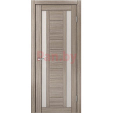 Межкомнатная дверь царговая экошпон МДФ Техно Профиль Dominika 400 Дуб дымчатый (стекло кремовое)