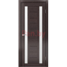 Межкомнатная дверь царговая экошпон МДФ Техно Профиль Dominika 400 Дуб серый (стекло белое, лакомат)