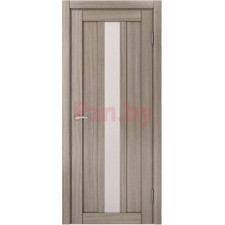 Межкомнатная дверь царговая экошпон МДФ Техно Профиль Dominika 405 Дуб дымчатый (стекло кремовое)