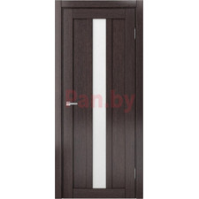 Межкомнатная дверь царговая экошпон МДФ Техно Профиль Dominika 405 Дуб серый (стекло белое)