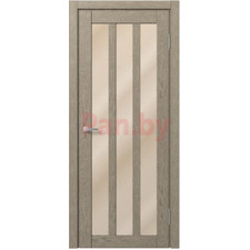 Межкомнатная дверь царговая экошпон МДФ Техно Профиль Dominika 403 Дуб капучино (стекло кремовое)