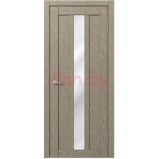 Межкомнатная дверь царговая экошпон МДФ Техно Профиль Dominika 405 Дуб капучино (стекло белое)