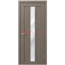Межкомнатная дверь царговая экошпон МДФ Техно Профиль Dominika 405 Дуб каменно-серый (лакомат, стекло белое)