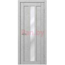 Межкомнатная дверь царговая экошпон МДФ Техно Профиль Dominika 405 Бетон белый (стекло белое)