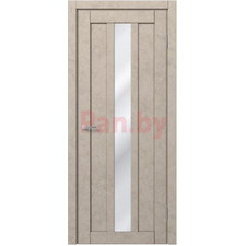 Межкомнатная дверь царговая экошпон МДФ Техно Профиль Dominika 405 Бетон бежевый (стекло белое)