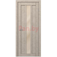 Межкомнатная дверь царговая экошпон МДФ Техно Профиль Dominika 405 Бетон бежевый (стекло кремовое)