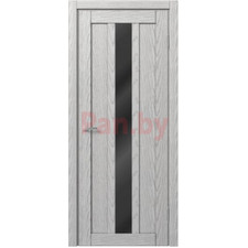 Межкомнатная дверь царговая экошпон МДФ Техно Профиль Dominika 405 Скай оук белый (стекло черное)