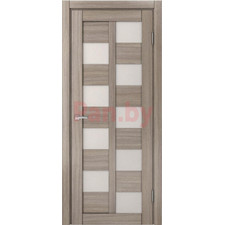 Межкомнатная дверь царговая экошпон МДФ Техно Профиль Dominika 407 Дуб дымчатый (стекло кремовое)