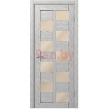 Межкомнатная дверь царговая экошпон МДФ Техно Профиль Dominika 407 Скай оук белый (стекло кремовое)