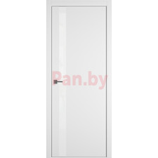 Межкомнатная дверь экошпон Urban 1 SV Ice Белый лак Silver edge